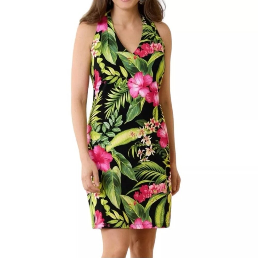 Tommy Bahama Tropical Sleeveless Dress with Pockets